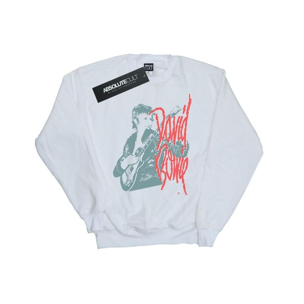David Bowie Boys Mono Guitar Sweatshirt / White